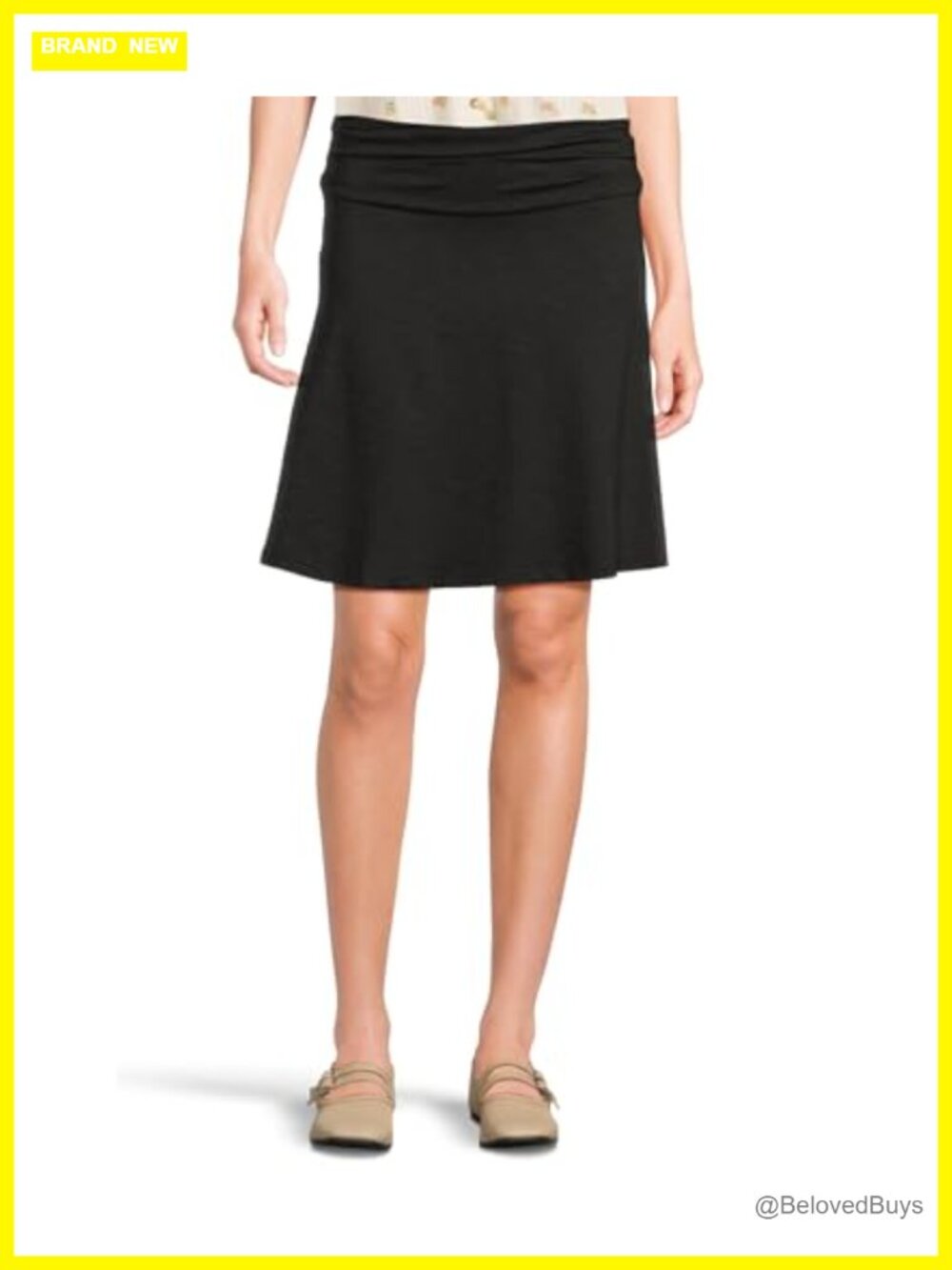 Toad&Co Chaka A-Line Skirt Organic Cotton Tencel Jersey Knit Ruched